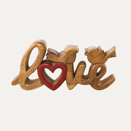 Love Handmade Wooden Sculpture by Decozen