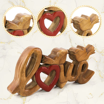 Love Handmade Wooden Sculpture by Decozen