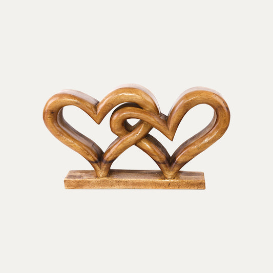 Hearts Handmade Wooden Sculpture by Decozen