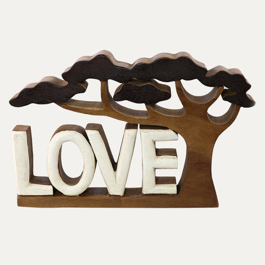 Love Handmade Wooden Sculpture by Decozen