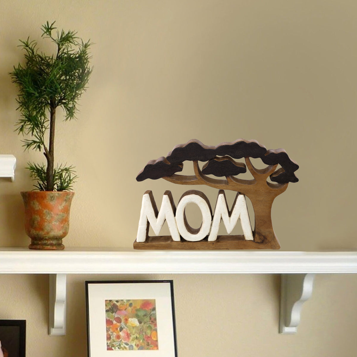 Mom Handmade Wooden Sculpture by Decozen