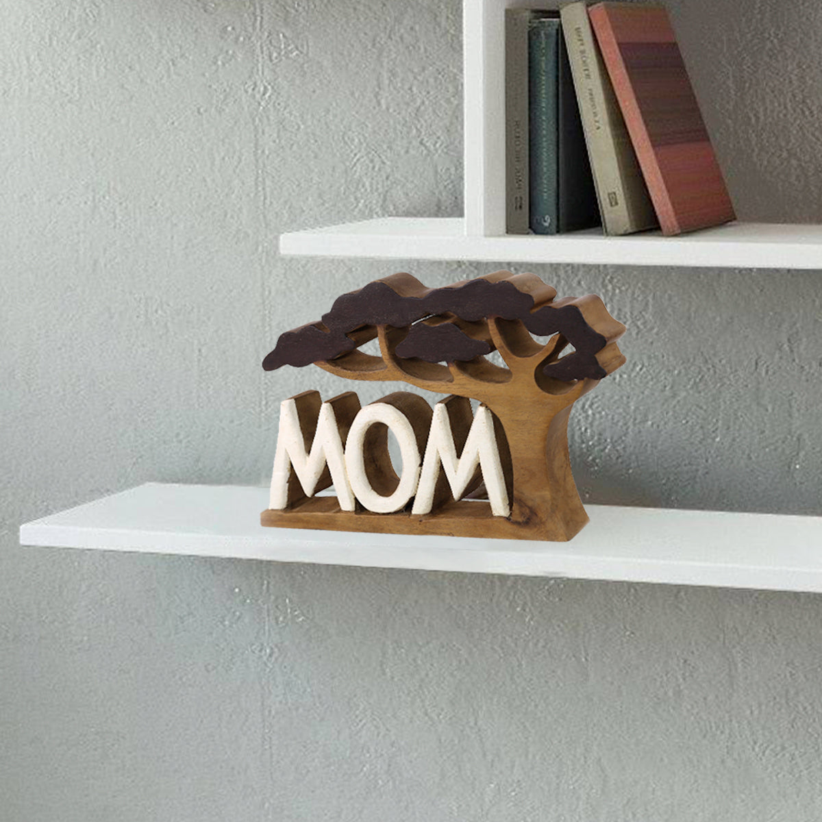 Mom Handmade Wooden Sculpture by Decozen