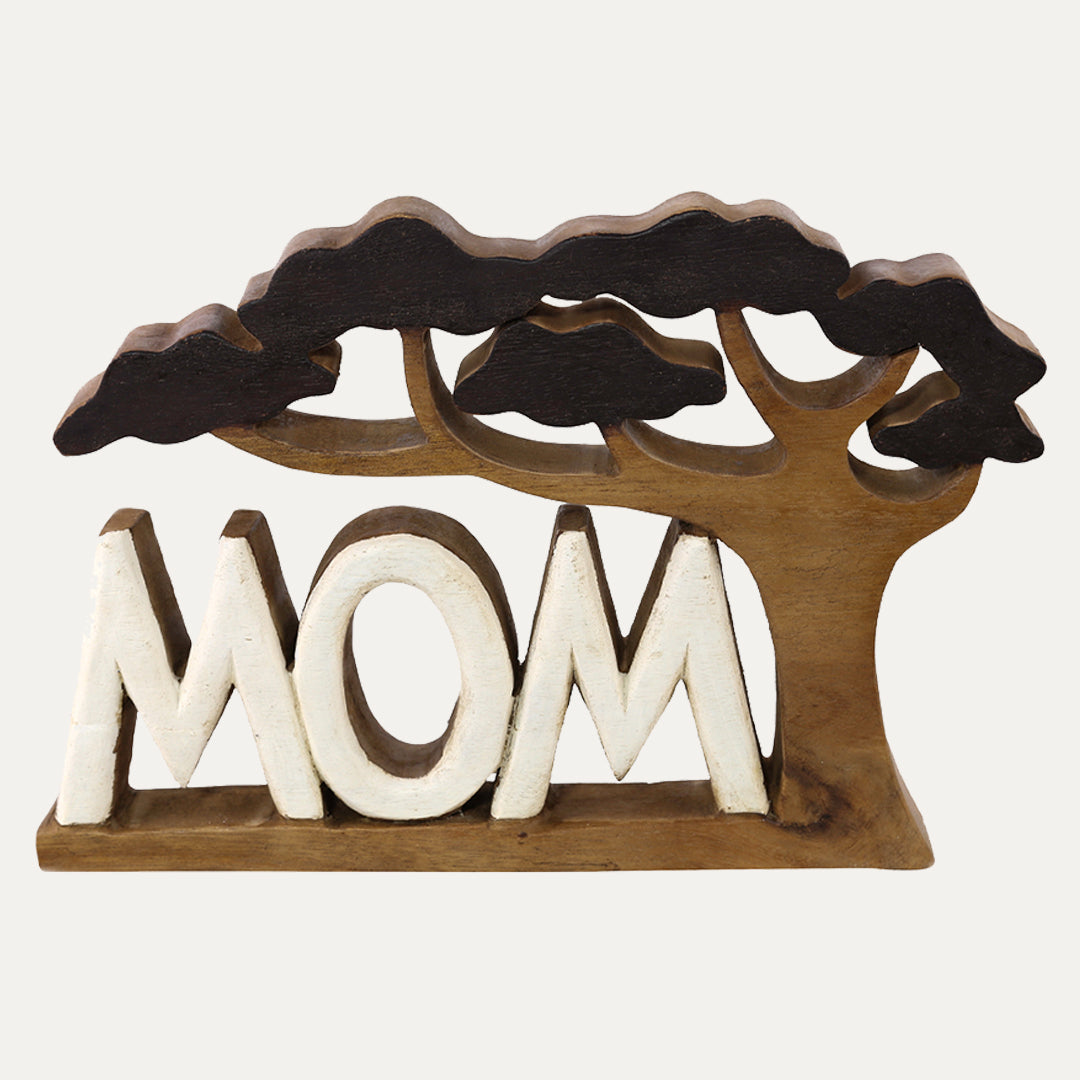 Mom Handmade Wooden Sculpture by Decozen