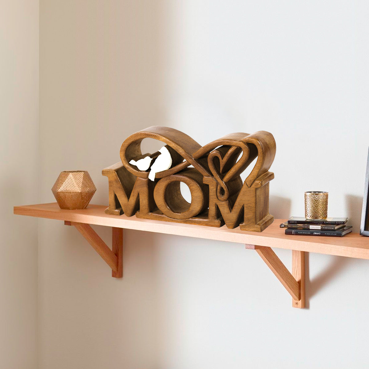 Mom Handmade Wooden Sculpture by Decozen