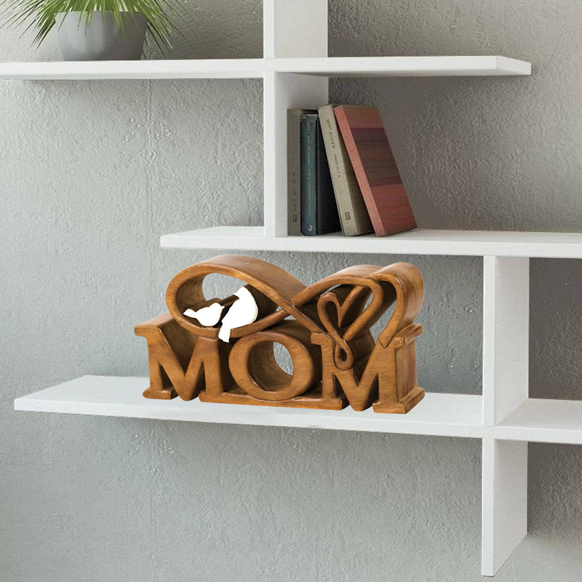 Mom Handmade Wooden Sculpture by Decozen