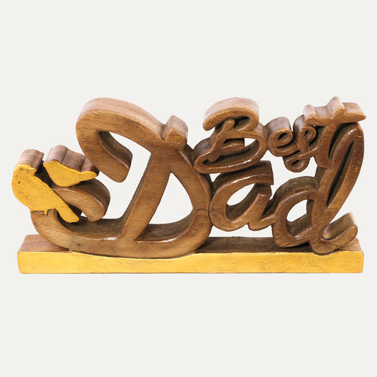 Best Dad Handmade Wooden Sculpture by Decozen