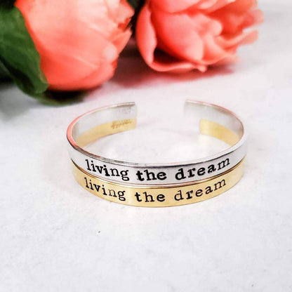 LIVING THE DREAM Stacking Cuff Bracelet by Salt and Sparkle