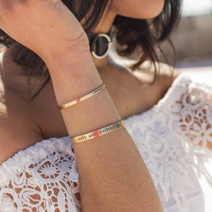 LIVING THE DREAM Stacking Cuff Bracelet by Salt and Sparkle