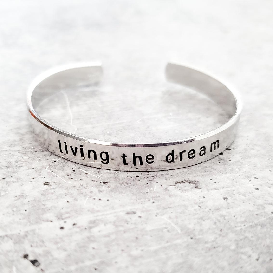 LIVING THE DREAM Stacking Cuff Bracelet by Salt and Sparkle