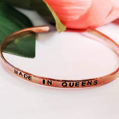 MADE IN QUEENS Hometown Pride Skinny Cuff Bracelet by Salt and Sparkle