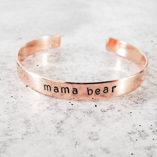 MAMA BEAR Stacking Cuff Bracelet by Salt and Sparkle