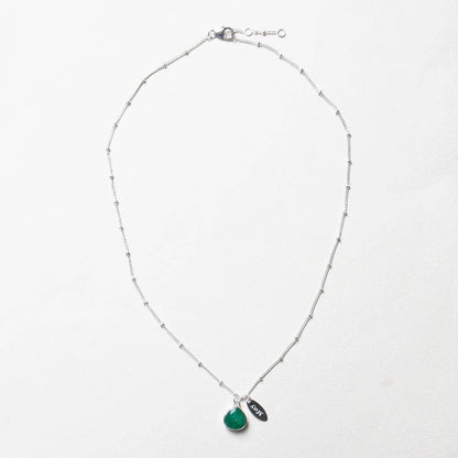 May Emerald Birthstone Necklace by Tiny Rituals