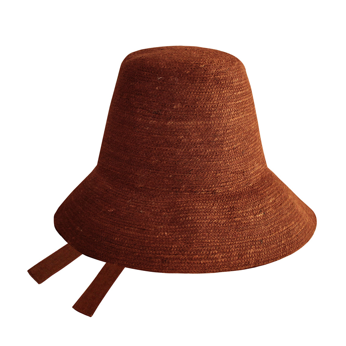 MEG Jute Straw Hat In Burnt Sienna by BrunnaCo