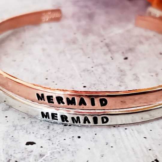 MERMAID Skinny Cuff Bracelet by Salt and Sparkle