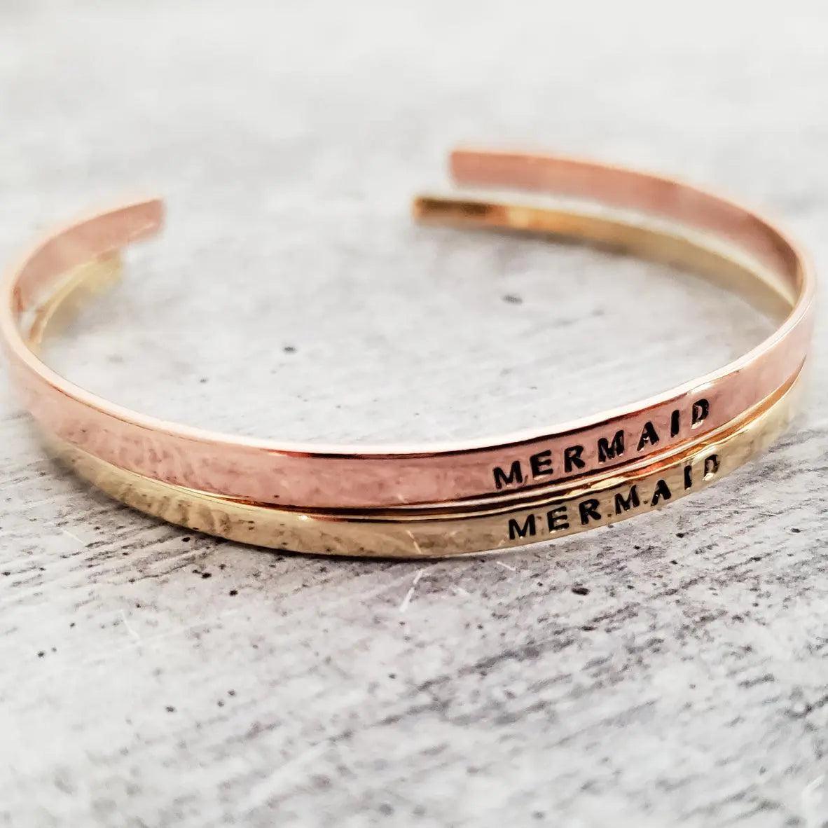 MERMAID Skinny Cuff Bracelet by Salt and Sparkle