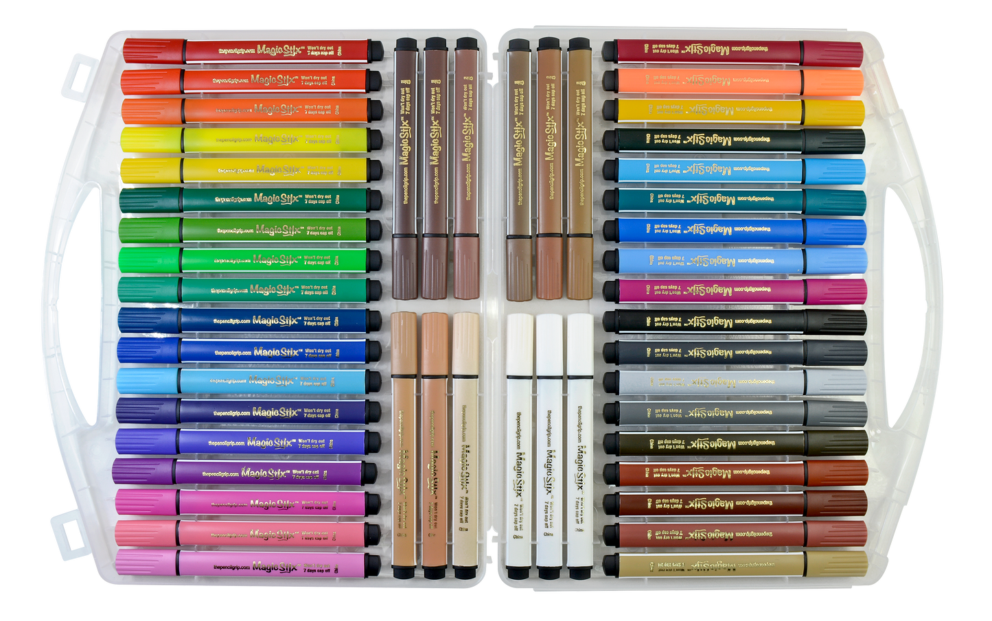 NEW! Triangular Magic Stix Markers, 48 Pack, Includes Global Skin Tones, Last 7 Days NO Cap! by TPG Creations/The Pencil Grip, Inc.