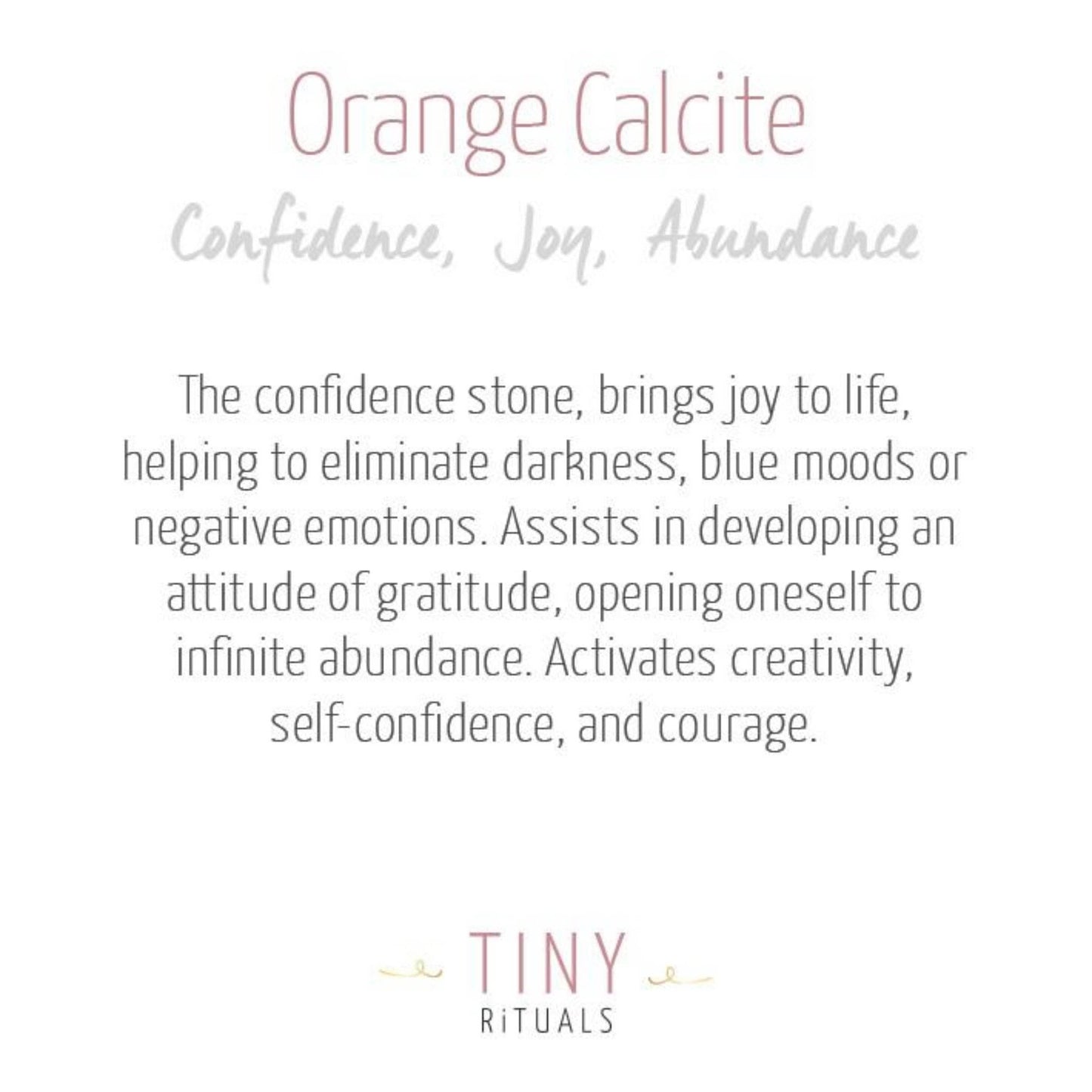 Orange Calcite Energy Bracelet by Tiny Rituals