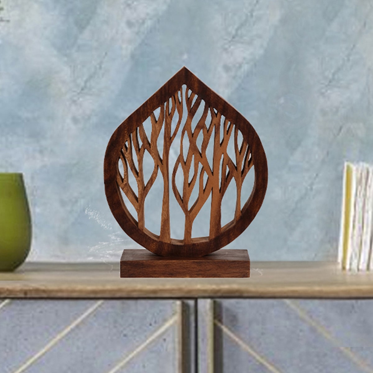 Lucky Tree Handmade Wooden Sculpture by Decozen