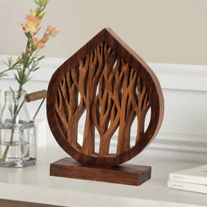 Lucky Tree Handmade Wooden Sculpture by Decozen