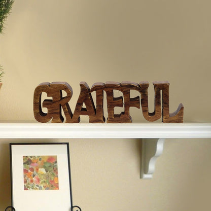 Grateful Wooden Handmade Sculpture by Decozen