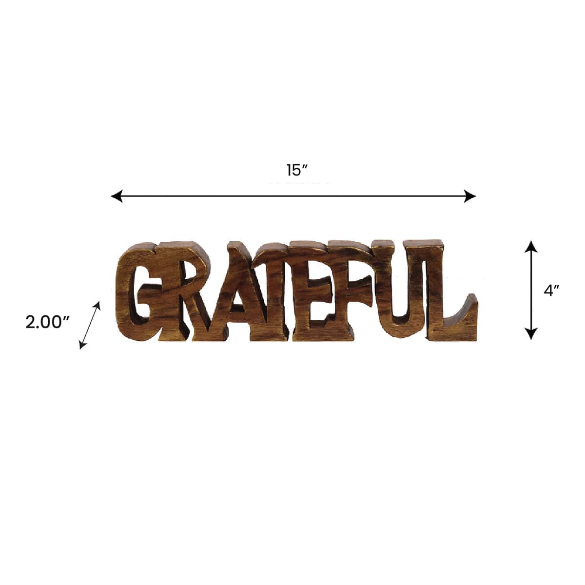 Grateful Wooden Handmade Sculpture by Decozen