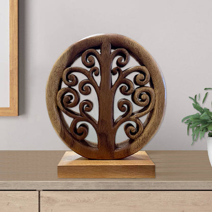 Maloy Tree of Life Wooden Sculpture - Medium by Decozen