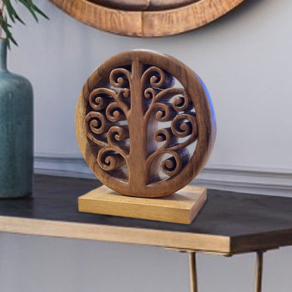 Maloy Tree of Life Wooden Sculpture - Medium by Decozen