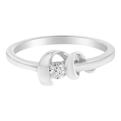 10K White Gold Diamond Promise Ring (1/10 Cttw, H-I Color, SI2-I1 Clarity)