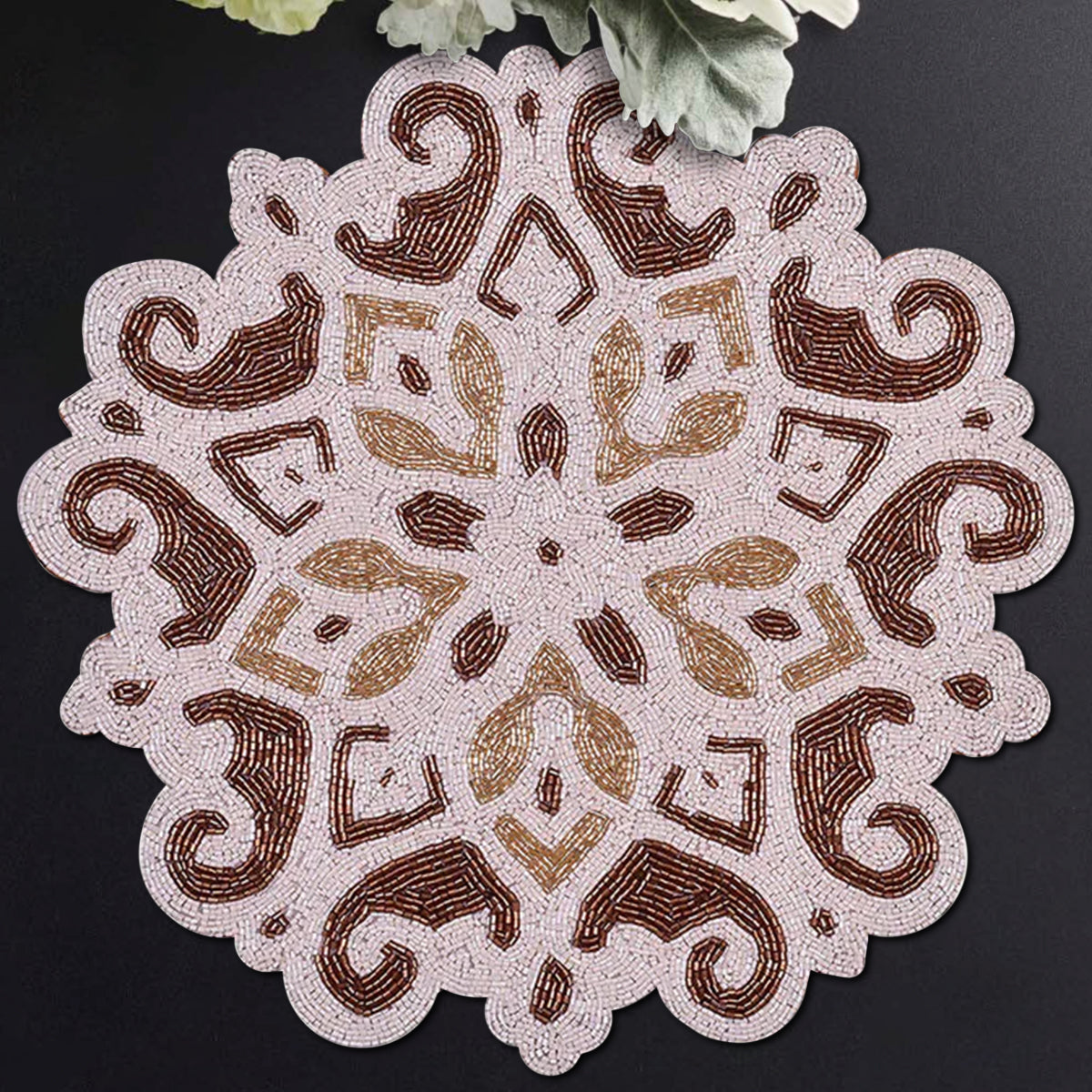 The Arvilla Beaded Placemats by Decozen