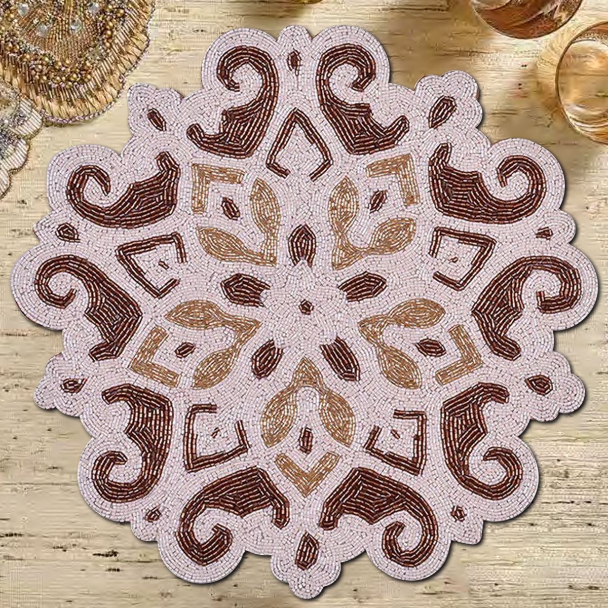 The Arvilla Beaded Placemats by Decozen