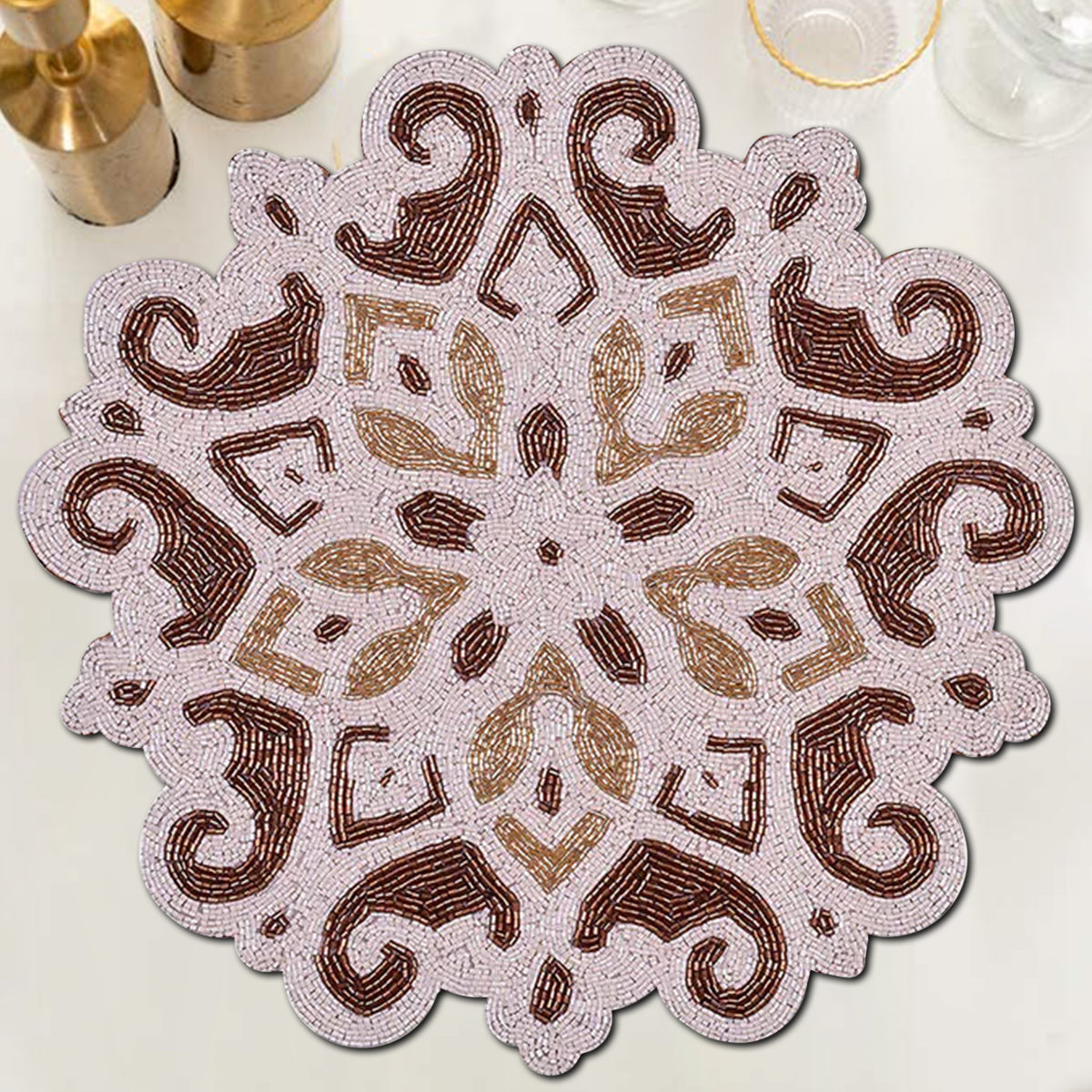 The Arvilla Beaded Placemats by Decozen