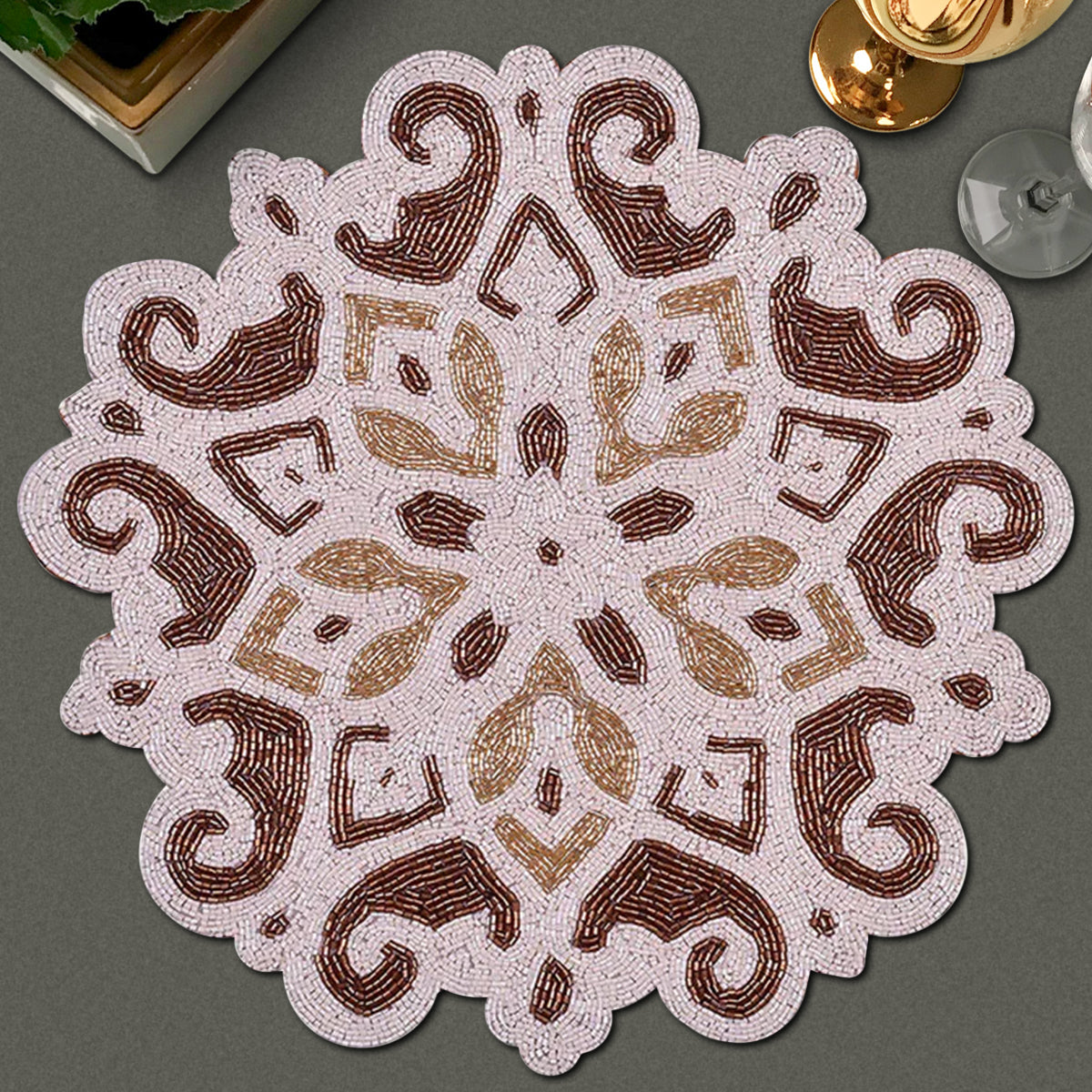 The Arvilla Beaded Placemats by Decozen