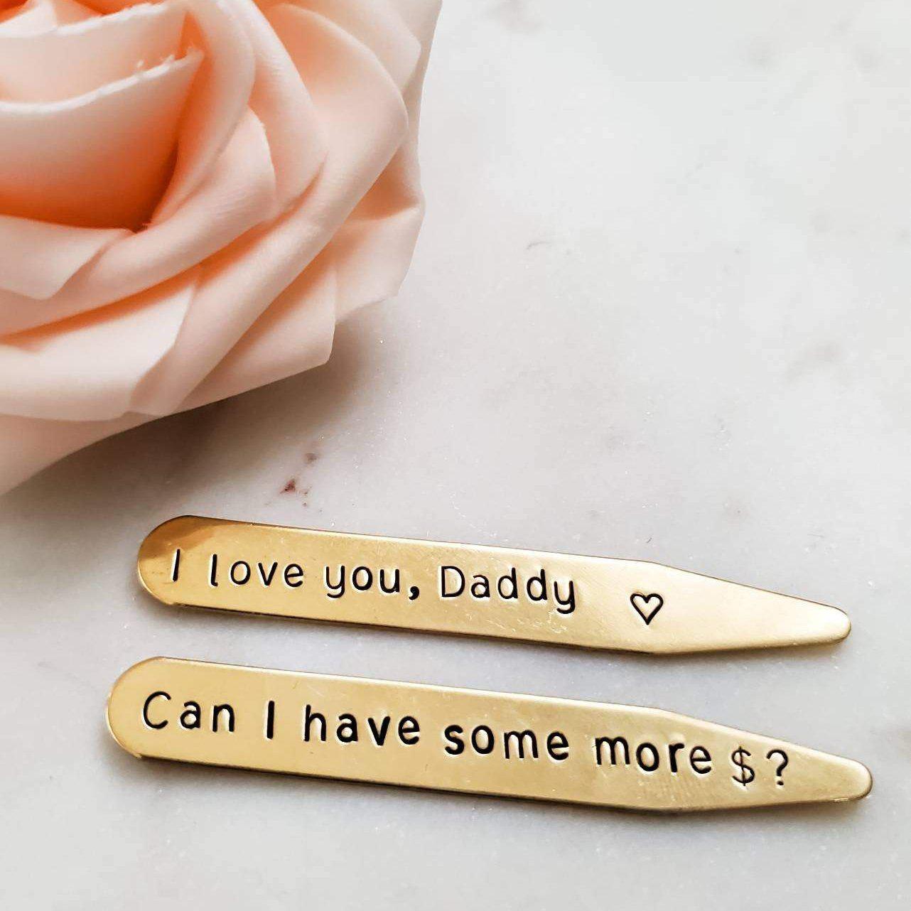 Personalized Collar Stays for Him by Salt and Sparkle