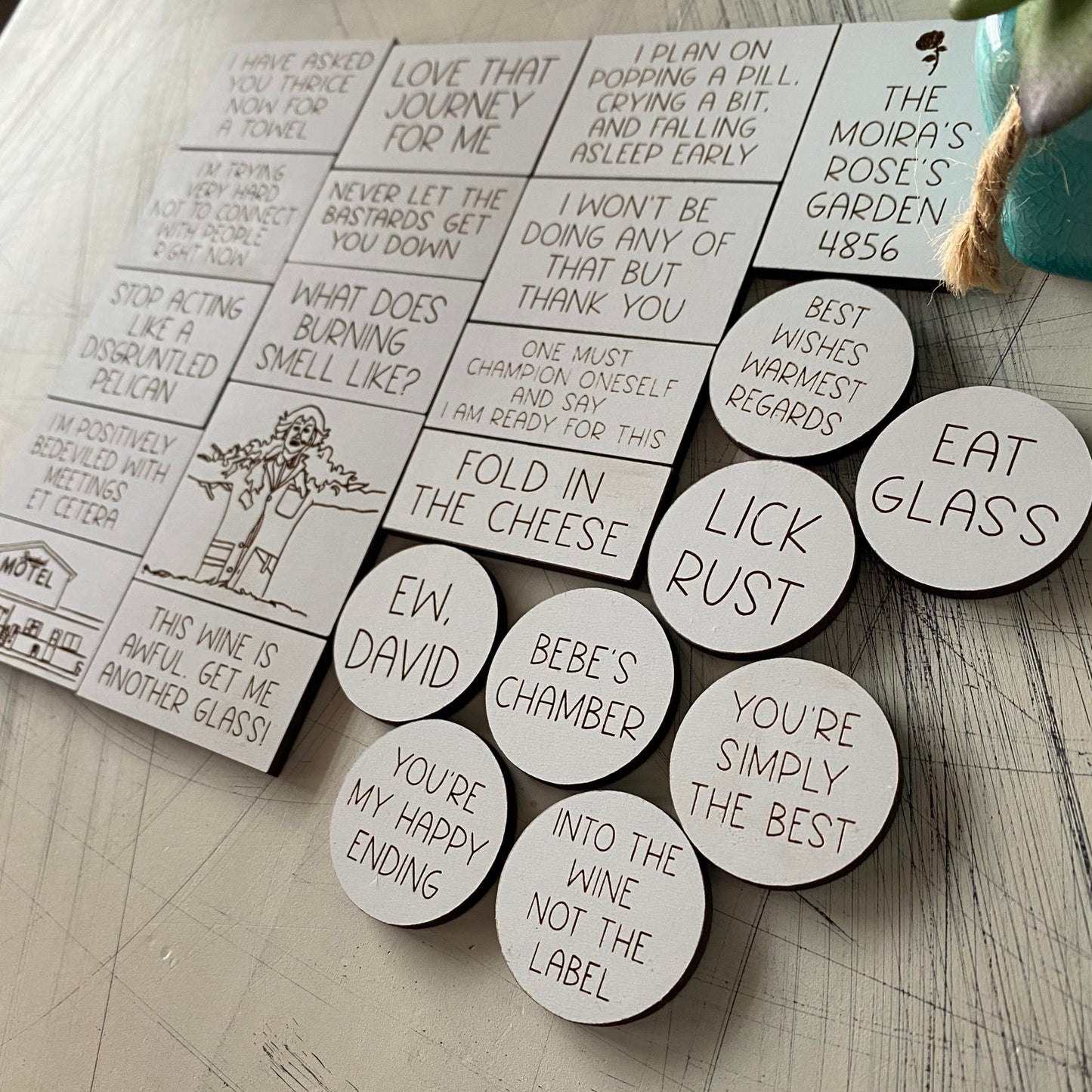 Schitt’s Creek Magnet Set - set of 23 wood magnets by Novotny Designs