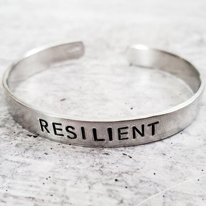 RESILIENT Stacking Cuff Bracelet by Salt and Sparkle