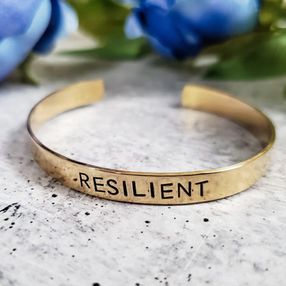 RESILIENT Stacking Cuff Bracelet by Salt and Sparkle