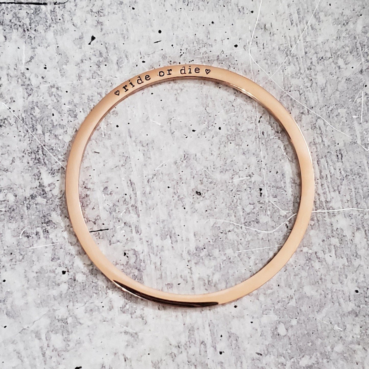 RIDE OR DIE Stacking Bangle Bracelet by Salt and Sparkle