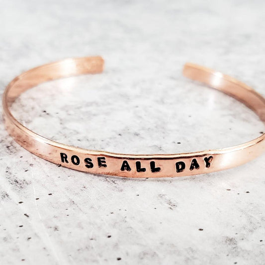 ROSE ALL DAY Skinny Cuff Bracelet by Salt and Sparkle