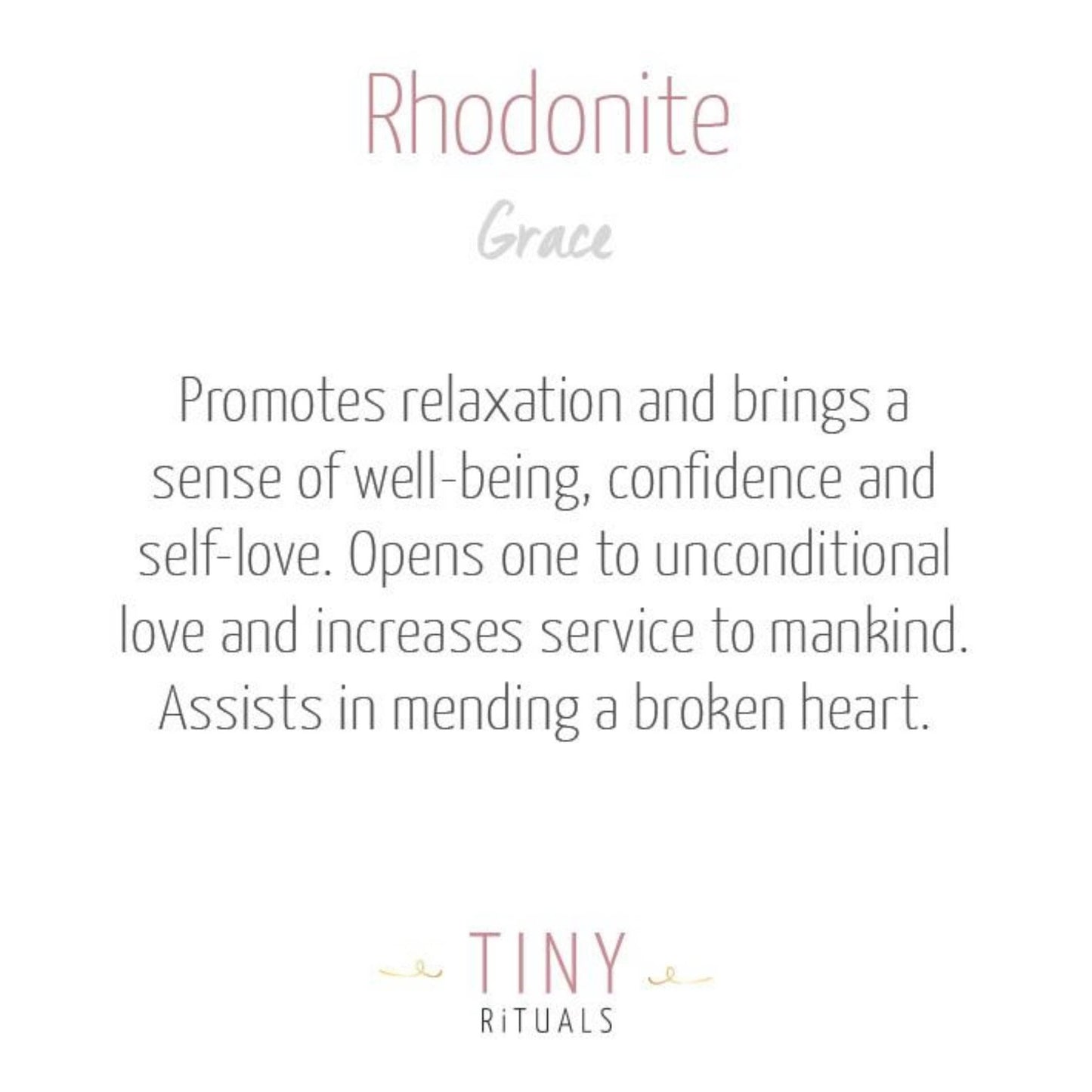 Rhodonite Worry Stone by Tiny Rituals