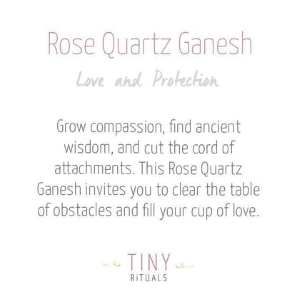 Rose Quartz Ganesh by Tiny Rituals