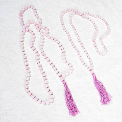 Rose Quartz Mala - High-Energy Gemstones by Tiny Rituals