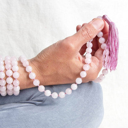 Rose Quartz Mala - High-Energy Gemstones by Tiny Rituals