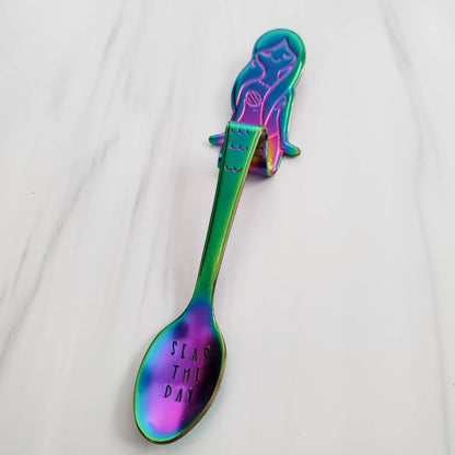 SEAS THE DAY Rainbow Mermaid Spoon by Salt and Sparkle