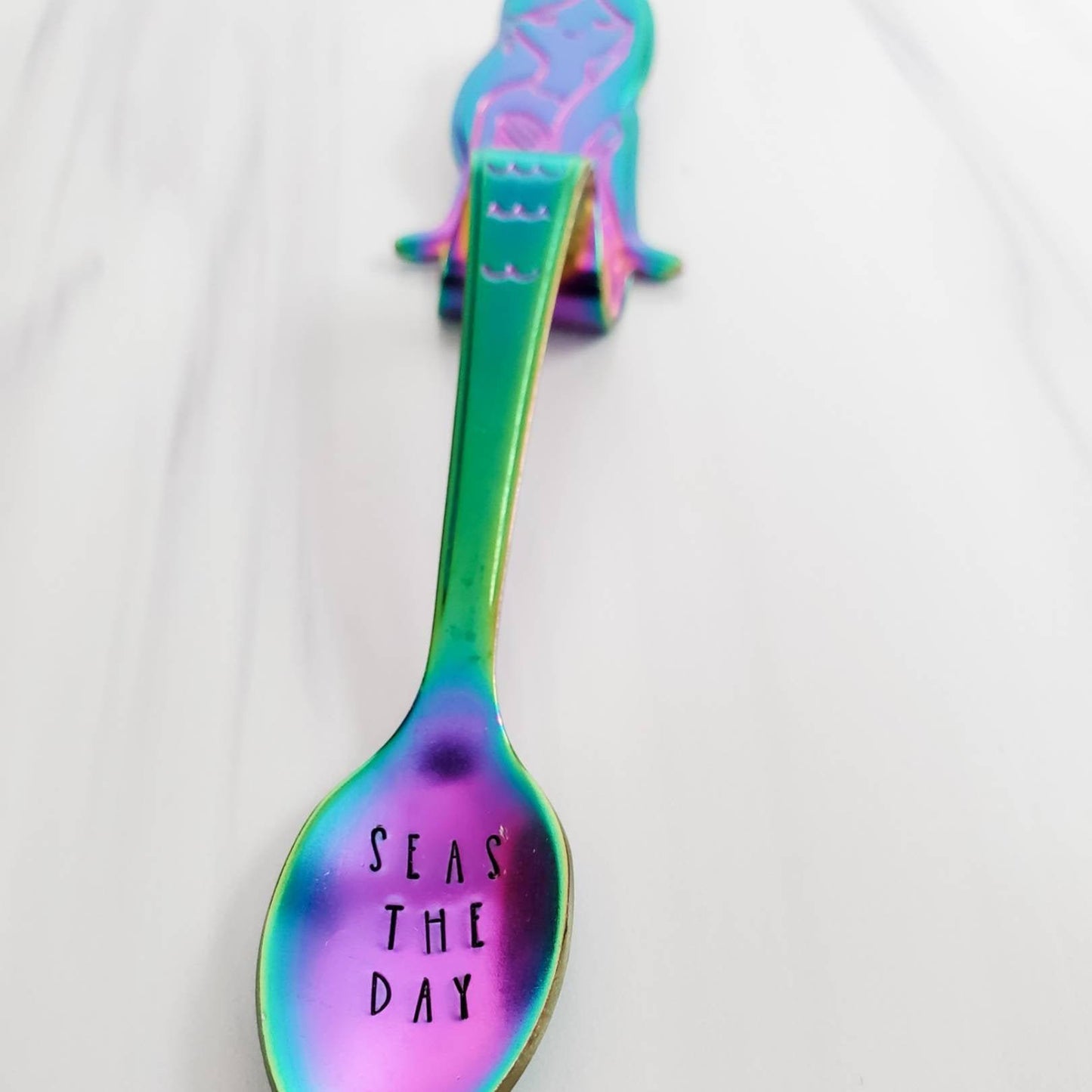 SEAS THE DAY Rainbow Mermaid Spoon by Salt and Sparkle