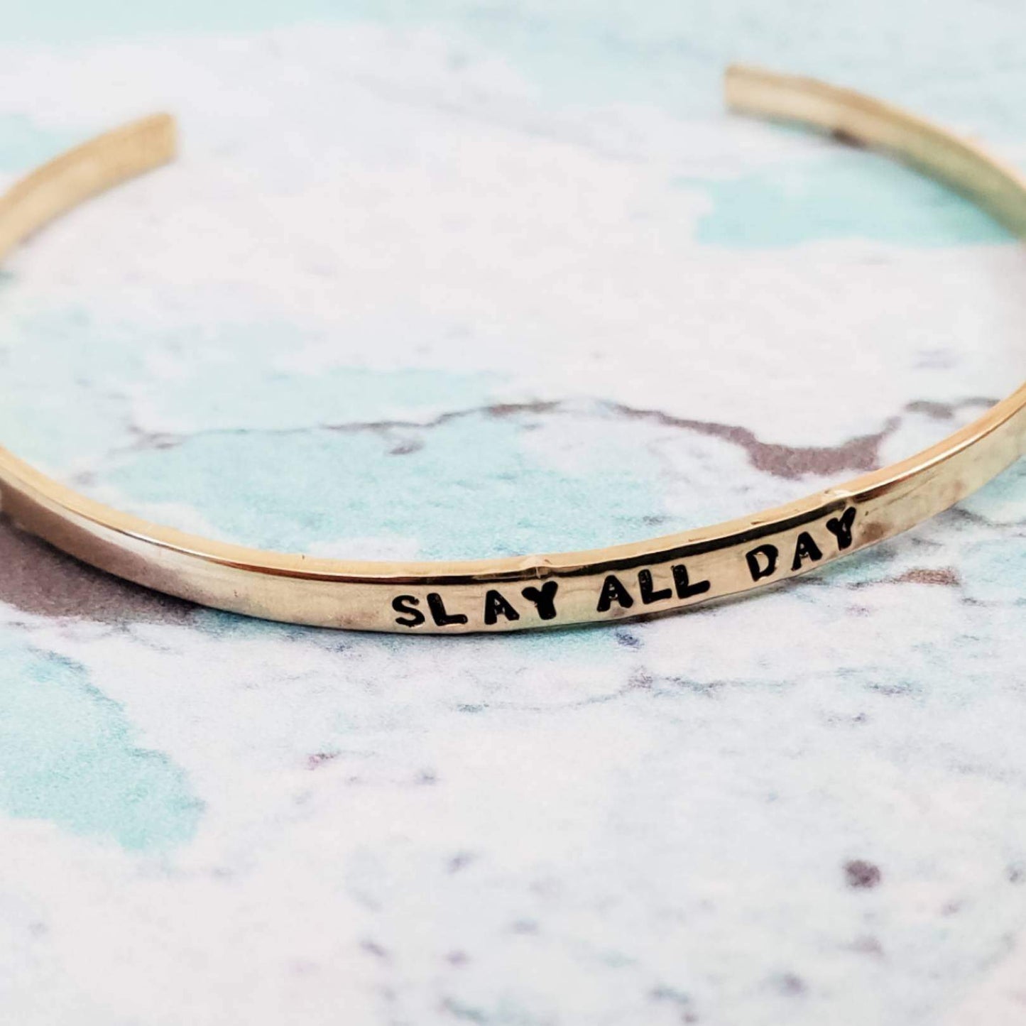 SLAY ALL DAY Skinny Cuff Bracelet by Salt and Sparkle