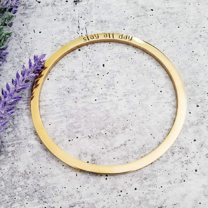 SLAY ALL DAY Stacking Bangle Bracelet by Salt and Sparkle