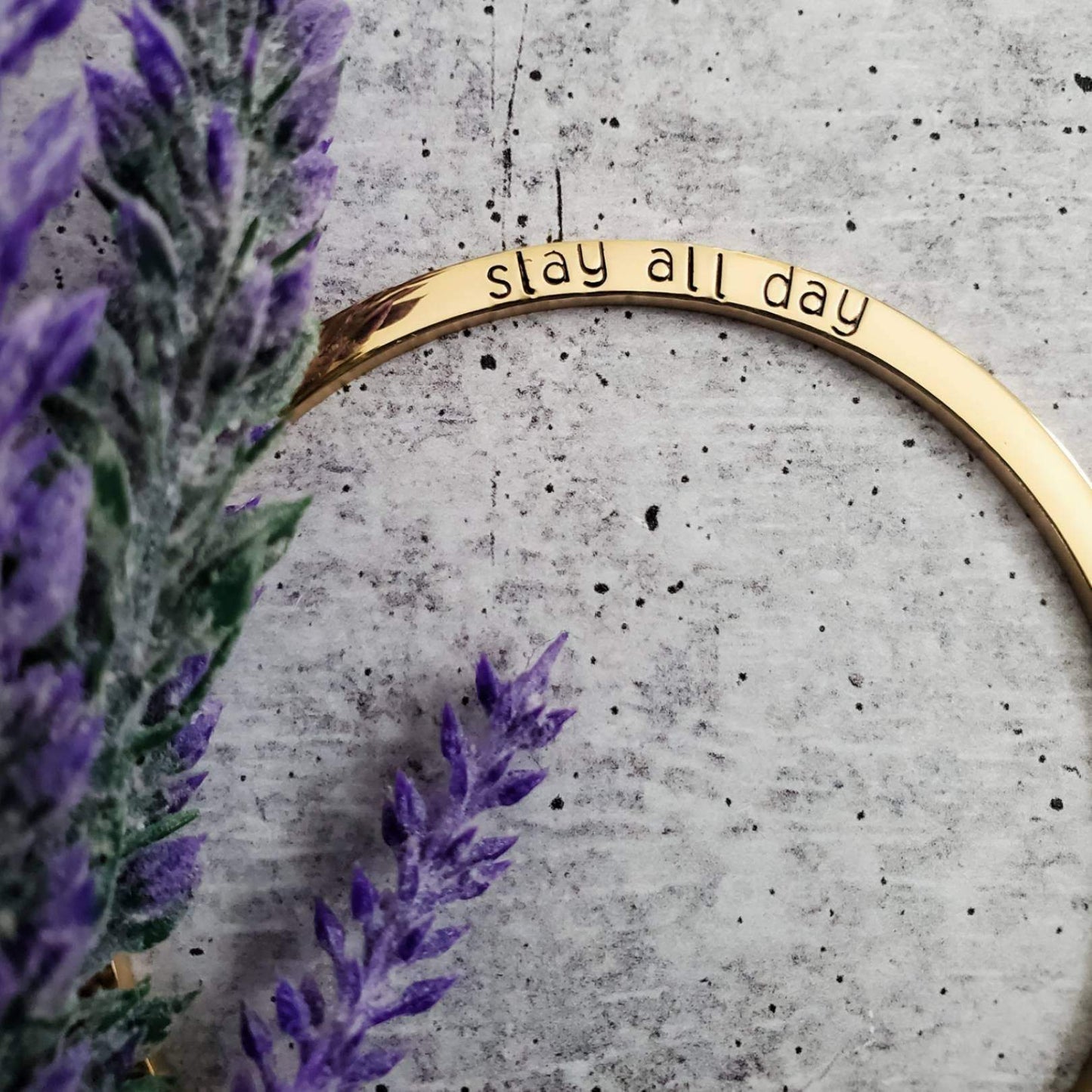 SLAY ALL DAY Stacking Bangle Bracelet by Salt and Sparkle