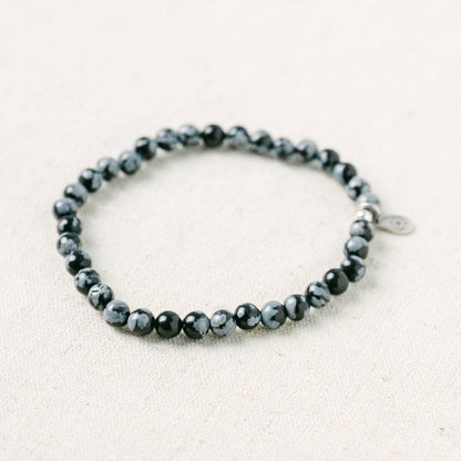 Snowflake Obsidian Energy Bracelet by Tiny Rituals