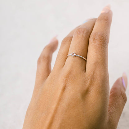 Clear Quartz Silver Ring by Tiny Rituals