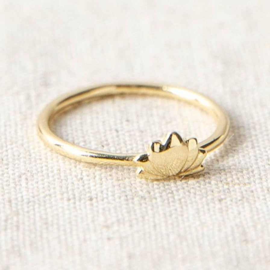 Lotus Gold Ring by Tiny Rituals